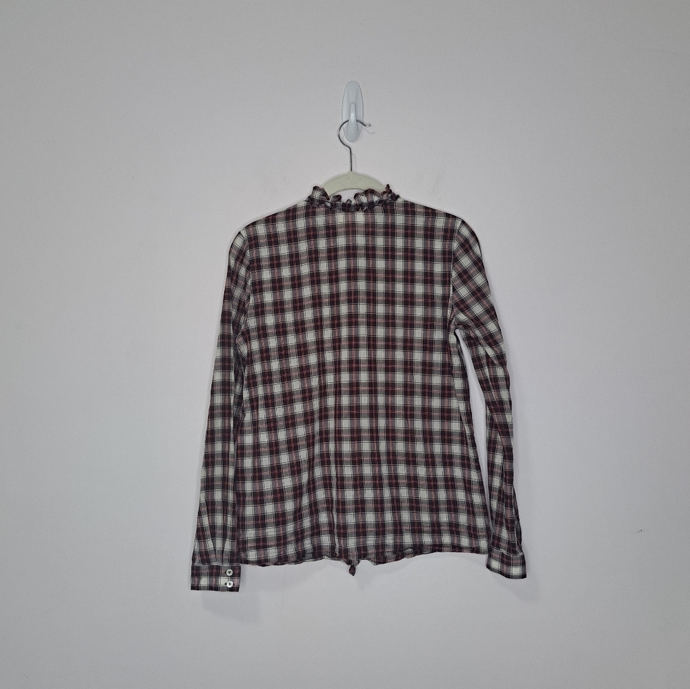Sezane Solange ecru rouge blouse XS NWOT - Picture 4 of 7